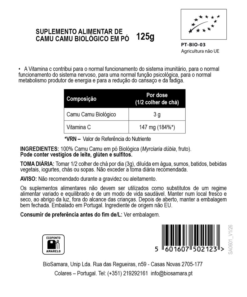 Camu Camu em Pó Biológico
