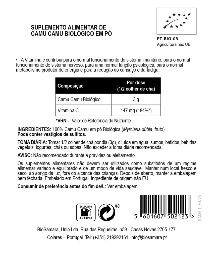 Camu Camu em Pó Biológico